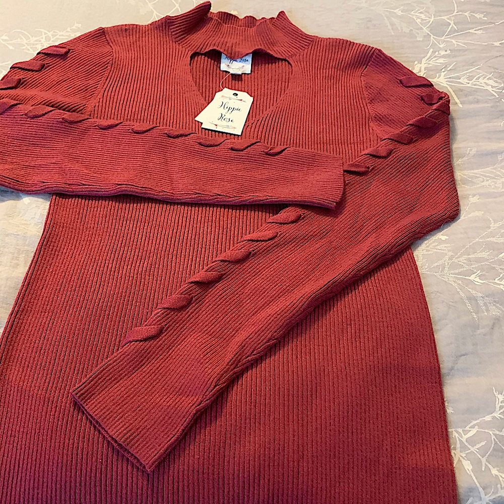 Hippie Rose cutout sweater top